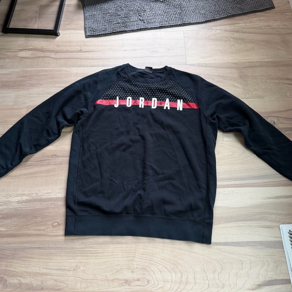 Jordan Black and Red Crewneck Sweater